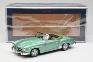 Mercedes 190 SL W121 Light Green Metallic Norev 1:18 183401 Diecast - image 9 of 9