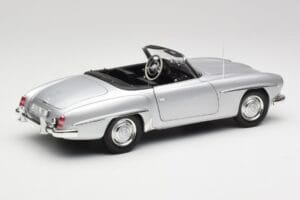 Mercedes 190 SL W121 Silver Grey Minichamps 1:18 100037031 Diecast - image 3 of 8