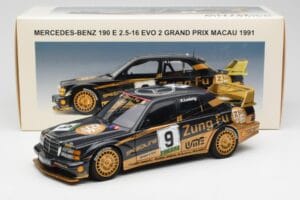 Mercedes 190E 2.5-16 Evo II #9 K. Ludwig Macau GP 3rd Place 1991 AUTOart 1:18 89135 Diecast - image 8 of 8