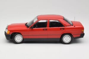 Mercedes 190E W201 Red Minichamps 1:18 155037000 Diecast - image 3 of 6