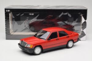 Mercedes 190E W201 Red Minichamps 1:18 155037000 Diecast - image 6 of 6
