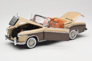 Mercedes 220 SE W128 Cabriolet Bronze Red Sun Star 1:18 3572 Diecast - image 2 of 8