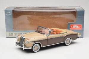 Mercedes 220 SE W128 Cabriolet Bronze Red Sun Star 1:18 3572 Diecast - image 8 of 8