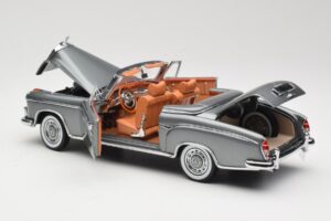 Mercedes 220 SE W128 Convertible Grey Metallic Sun Star 1:18 3352-M1 Diecast - image 5 of 8