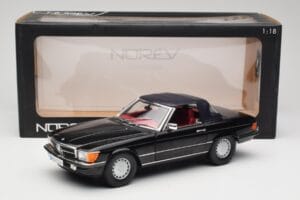 Mercedes 300 SL R107 Black Norev 1:18 183511 Diecast - image 8 of 8