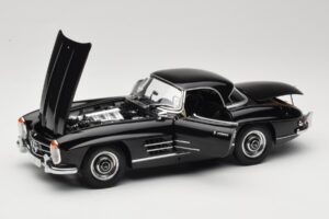 Mercedes 300 SL W198 Roadster With Hardtop Black Minichamps 1:18 180039040 Diecast - image 2 of 8