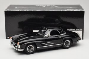 Mercedes 300 SL W198 Roadster With Hardtop Black Minichamps 1:18 180039040 Diecast - image 8 of 8