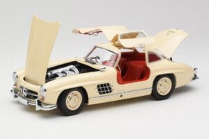 Mercedes 300 SL W198 Cream With Red Interior Minichamps 1:18 180039002 Diecast - image 2 of 8