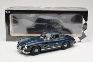 Mercedes 300 SL W198 Gullwing Dark Blue Minichamps 1:18 110037216 Diecast - image 8 of 8