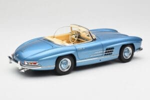 Mercedes 300 SL W198 Roadster Hardtop Light Blue Metallic Minichamps 1:18 180039042 Diecast - image 4 of 9