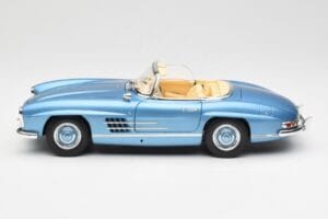 Mercedes 300 SL W198 Roadster Hardtop Light Blue Metallic Minichamps 1:18 180039042 Diecast - image 5 of 9