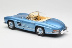 Mercedes 300 SL W198 Roadster Hardtop Light Blue Metallic Minichamps 1:18 180039042 Diecast - image 8 of 9