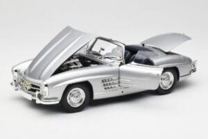 Mercedes 300 SL W198 Roadster Silver Metallic Minichamps 1:18 180039030 Diecast - image 2 of 8