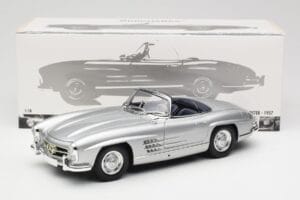 Mercedes 300 SL W198 Roadster Silver Metallic Minichamps 1:18 180039030 Diecast - image 8 of 8