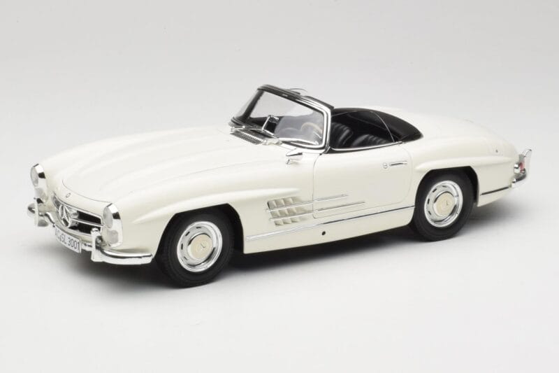 Mercedes 300 SL W198 Roadster White With Soft Top Minichamps 1:18 180039034 Diecast