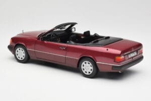 Mercedes 300CE-24 A124 Cabriolet Almandine Red Metallic Norev 1:18 B66040616 Diecast - image 7 of 8