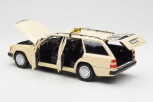 Mercedes 300D S124 T-Model Light Ivory Taxi Dealer Edition Norev 1:18 B66040702 Diecast - image 5 of 8