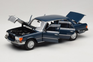 Mercedes 350 SEL W116 Hansa Blue Norev 1:18 183976 Diecast - image 2 of 8