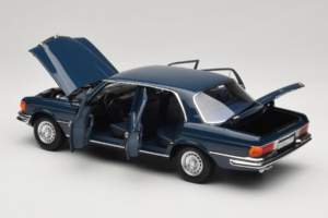 Mercedes 350 SEL W116 Hansa Blue Norev 1:18 183976 Diecast - image 5 of 8