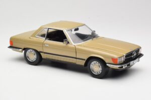 Mercedes 350 SL R107 Gold Sun Star 1:18 MB004 Diecast - image 6 of 8