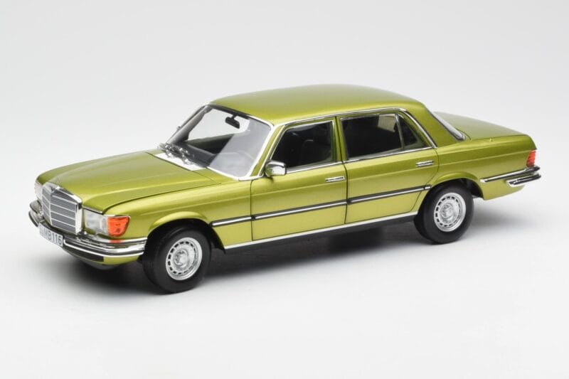 Mercedes 450 SEL W116 Citrus Green Dealer Edition Norev 1:18 B66040683 Diecast