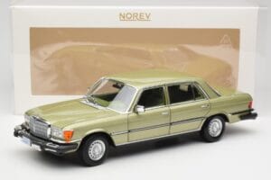Mercedes 450 SEL W116 J.R. Ewing Dallas Silver Green Norev 1:18 183975 Diecast - image 8 of 8