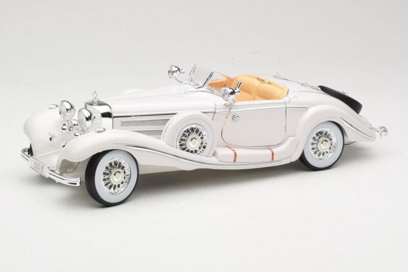 Mercedes 500K Special Roadster White Premiere Edition Maisto 1:18 536055 Diecast