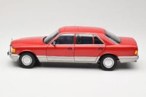 Mercedes 560 SEL W126 Red Norev 1:18 183463 Diecast - image 4 of 8
