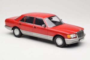 Mercedes 560 SEL W126 Red Norev 1:18 183463 Diecast - image 6 of 8