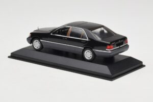 Mercedes 600 SEL W140 Black Metallic Minichamps 1:43 940035400 Diecast - image 3 of 4
