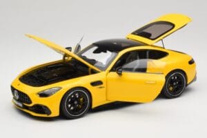 Mercedes AMG GT 43 C192 Turbo Sun Yellow NZG 1:18 B66960587 Diecast - image 2 of 8