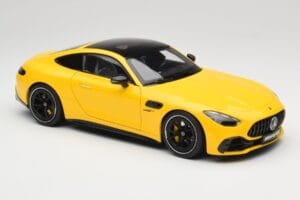 Mercedes AMG GT 43 C192 Turbo Sun Yellow NZG 1:18 B66960587 Diecast - image 6 of 8