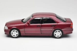 Mercedes AMG C36 W202 Almandine Red Norev 1:18 B66040706 Diecast - image 4 of 8