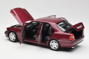 Mercedes AMG C36 W202 Almandine Red Norev 1:18 B66040706 Diecast - image 5 of 8
