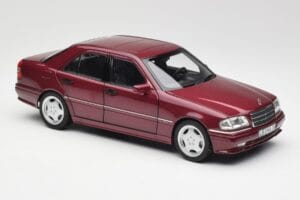 Mercedes AMG C36 W202 Almandine Red Norev 1:18 B66040706 Diecast - image 6 of 8