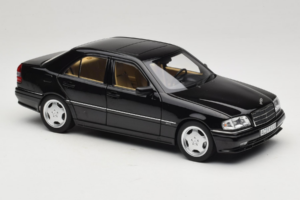 Mercedes C36 AMG W202 Obsidian Black Metallic Norev 1:18 183381 Diecast - image 6 of 8