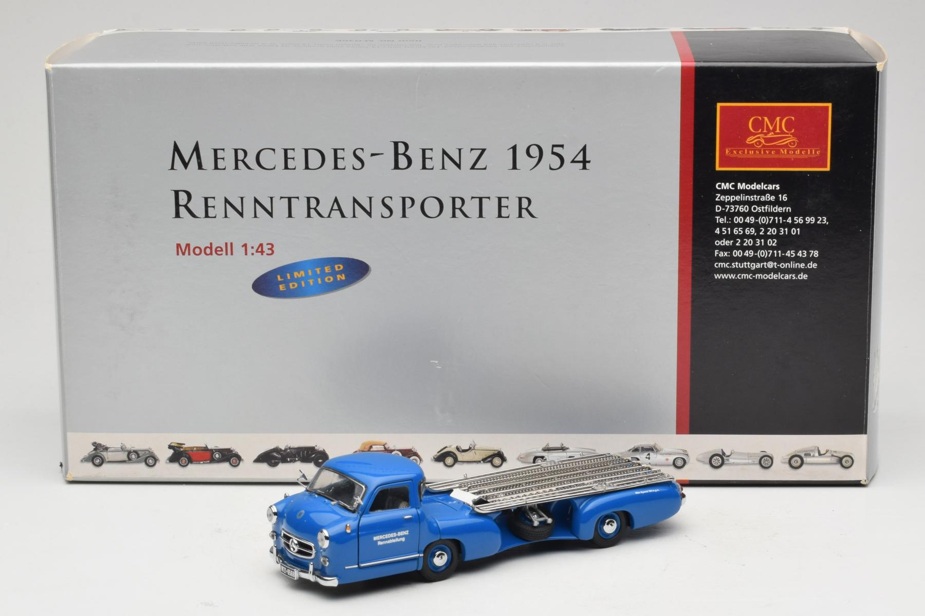 CMC Mercedes Renntransporter Blue Wonder 1:43