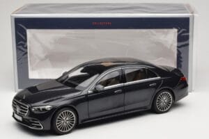 Mercedes S-Class W223 AMG Line Anthracite Blue Norev 1:18 183800 Diecast - image 8 of 8