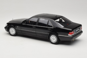 Mercedes S-Class W140 S600 Obsidian Black Metallic Norev 1:18 183045 Diecast - image 7 of 8