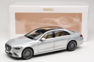 Mercedes S-Class W223 AMG Line Brilliant Silver Norev 1:18 183805 Diecast - image 8 of 8