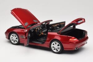 Mercedes SL 500 R230 Red Metallic Limited Edition Norev 1:18 183841 Diecast - image 5 of 8
