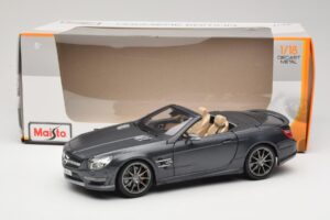 Mercedes SL65 AMG Black Series R230 Matte Black Maisto 1:18 36198 Diecast - image 8 of 8