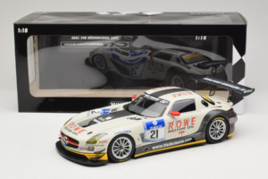 Mercedes SLS AMG GT3 #21 Rowe Racing M. Zehe / M. Hartung ADAC 24h Nurburgring 2012 Minichamps 1:18 151123121 Diecast - image 6 of 6