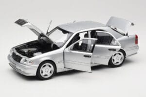 Mercedes C36 AMG W202 Silver Metallic Norev 1:18 183380 Diecast - image 2 of 8