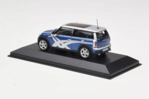 Mini Clubman R55 Cooper S Blue Metallic Onitsuka Tiger Minichamps 1:43 403138676 Diecast - image 3 of 4