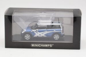 Mini Clubman R55 Cooper S Blue Metallic Onitsuka Tiger Minichamps 1:43 403138676 Diecast - image 4 of 4