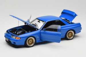 Nissan Skyline GT-R R32 V-Spec II Tuned Blue AUTOart 1:18 77415 Diecast - image 2 of 8