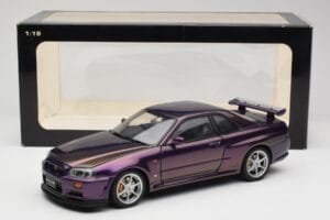 Nissan Skyline GT-R R34 V-Spec Midnight Purple AUTOart 1:18 77305 Diecast - image 8 of 8