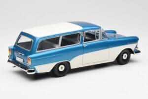 Opel Rekord P1 Caravan Blue Metallic Minichamps 1:18 180043210 Diecast - image 3 of 8