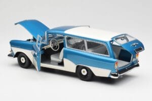 Opel Rekord P1 Caravan Blue Metallic Minichamps 1:18 180043210 Diecast - image 5 of 8